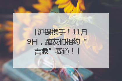 沪锡携手！11月9日，跑友们相约“吉象”赛道！