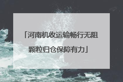 河南机收运输畅行无阻 颗粒归仓保障有力