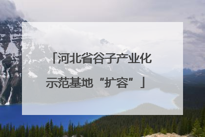 河北省谷子产业化示范基地“扩容”