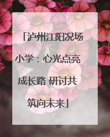 泸州江阳况场小学：心光点亮成长路 研讨共筑向未来