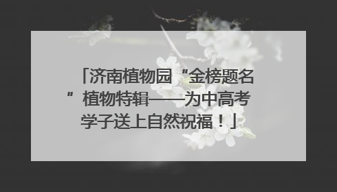 济南植物园“金榜题名”植物特辑——为中高考学子送上自然祝福！