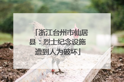 浙江台州市仙居县：烈士纪念设施遭到人为破坏