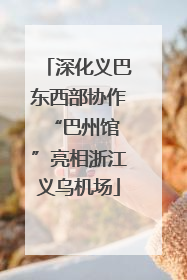 深化义巴东西部协作 “巴州馆”亮相浙江义乌机场
