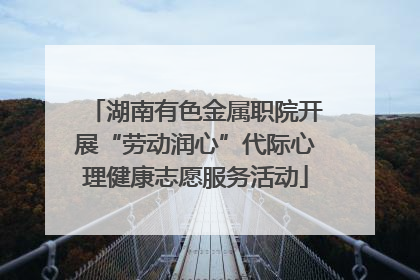 湖南有色金属职院开展“劳动润心”代际心理健康志愿服务活动