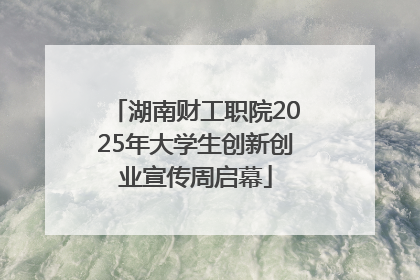 湖南财工职院2025年大学生创新创业宣传周启幕