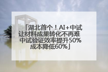 湖北首个！AI+中试让材料成果转化不再难 中试验证效率提升50%成本降低60%