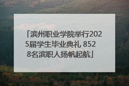 滨州职业学院举行2025届学生毕业典礼 8528名滨职人扬帆起航