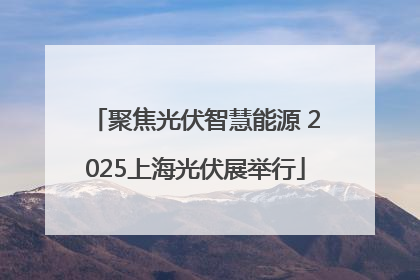 聚焦光伏智慧能源 2025上海光伏展举行