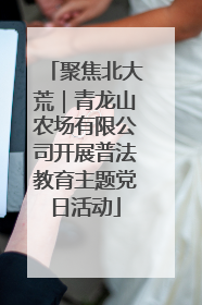 聚焦北大荒｜青龙山农场有限公司开展普法教育主题党日活动