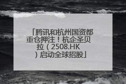 腾讯和杭州国资都重仓押注！杭企圣贝拉（2508.HK）启动全球招股