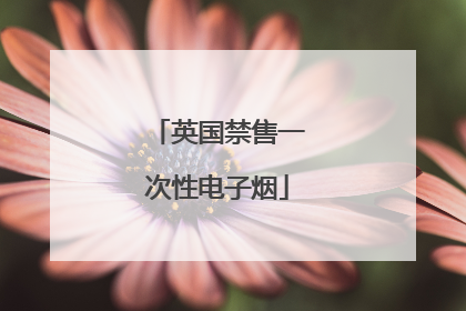 英国禁售一次性电子烟