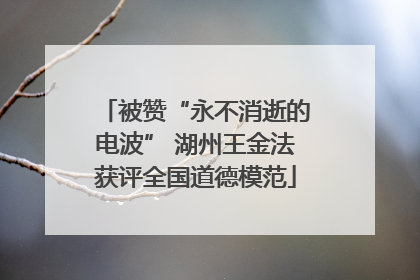 被赞“永不消逝的电波” 湖州王金法获评全国道德模范