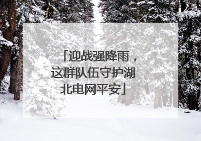 迎战强降雨，这群队伍守护湖北电网平安