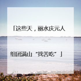 这些天，丽水庆元人组团满山“找苦吃”