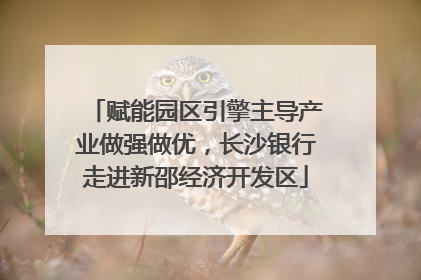 赋能园区引擎主导产业做强做优，长沙银行走进新邵经济开发区