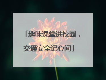 趣味课堂进校园，交通安全记心间