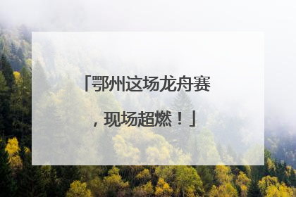 鄂州这场龙舟赛，现场超燃！