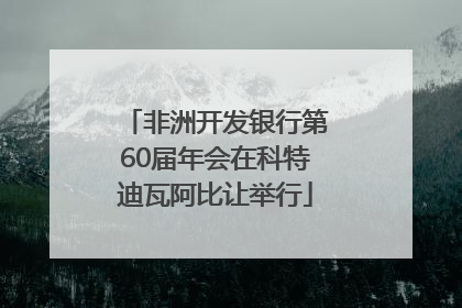 非洲开发银行第60届年会在科特迪瓦阿比让举行