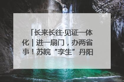长来长往·见证一体化｜进一扇门，办两省事！苏皖“孪生”丹阳如何做到的？