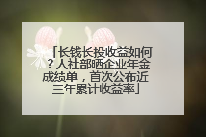 长钱长投收益如何？人社部晒企业年金成绩单，首次公布近三年累计收益率