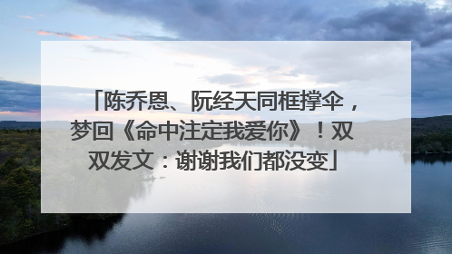 陈乔恩、阮经天同框撑伞，梦回《命中注定我爱你》！双双发文：谢谢我们都没变