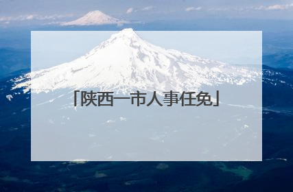 陕西一市人事任免