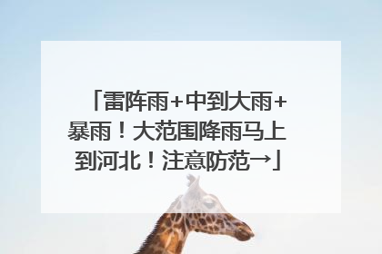 雷阵雨+中到大雨+暴雨！大范围降雨马上到河北！注意防范→