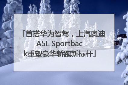 首搭华为智驾，上汽奥迪A5L Sportback重塑豪华轿跑新标杆