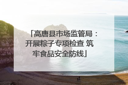 高唐县市场监管局：开展粽子专项检查 筑牢食品安全防线