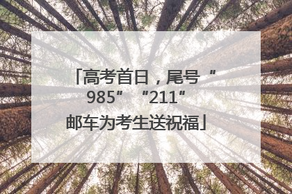高考首日，尾号“985”“211”邮车为考生送祝福