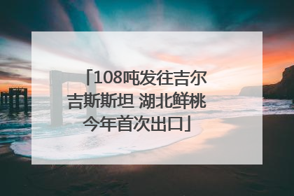 108吨发往吉尔吉斯斯坦 湖北鲜桃今年首次出口