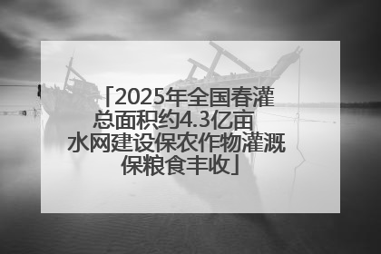 2025年全国春灌总面积约4.3亿亩 水网建设保农作物灌溉 保粮食丰收
