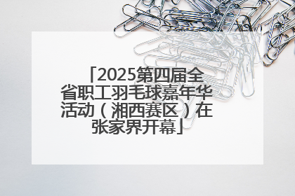 2025第四届全省职工羽毛球嘉年华活动（湘西赛区）在张家界开幕