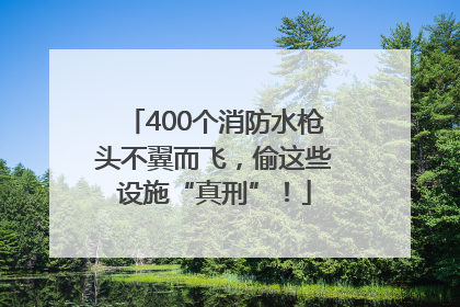 400个消防水枪头不翼而飞，偷这些设施“真刑”！