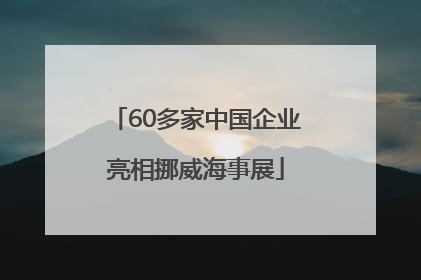 60多家中国企业亮相挪威海事展