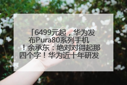 6499元起，华为发布Pura80系列手机！余承东：绝对对得起那四个字！华为近十年研发投入12490亿元